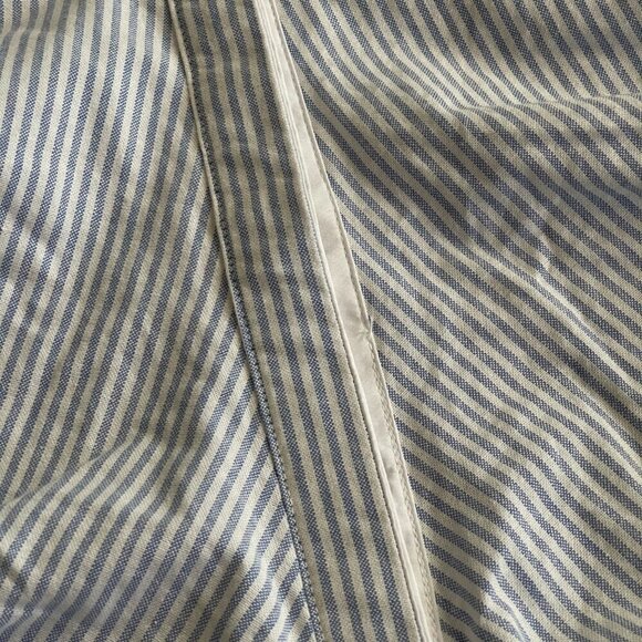 Alpha & Omega Smocked Button Down Blouse with Blue Stripes Size M - Picture 5 of 7